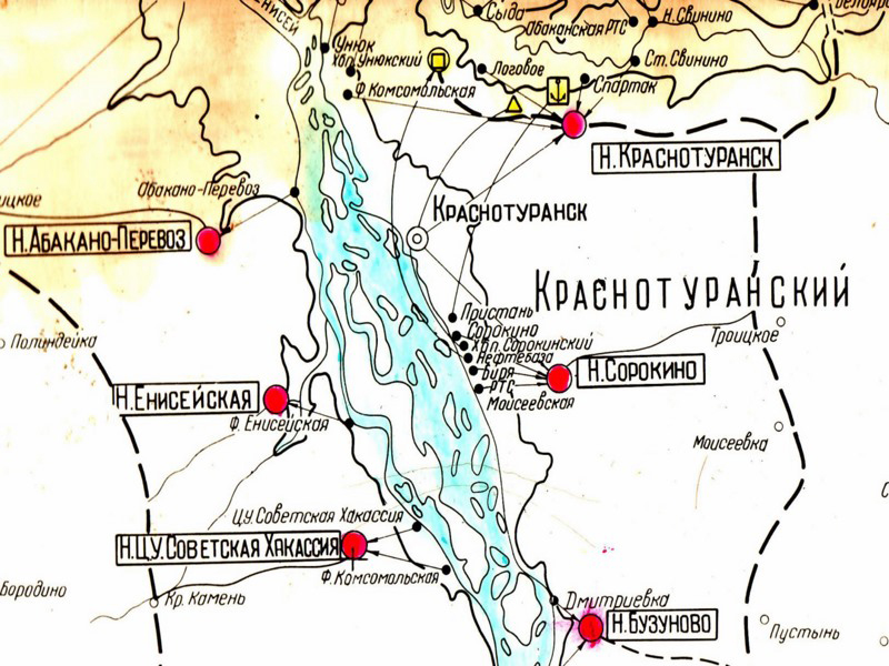 Красноярск краснотуранск карта